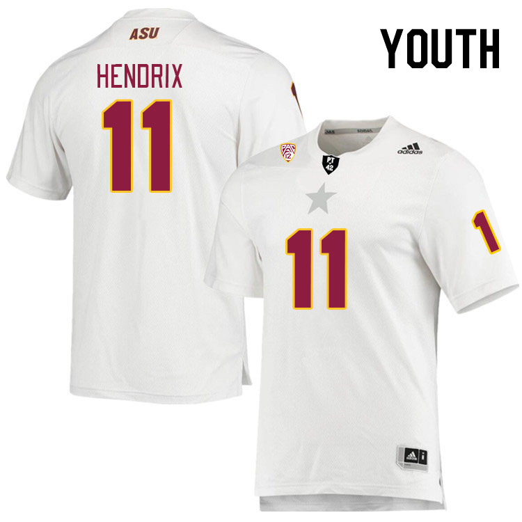 Youth #11 Korbin Hendrix Arizona State Sun Devils College Football Jerseys Stitched Sale-White